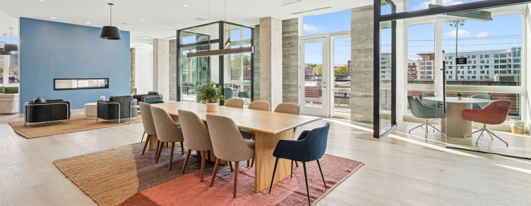 fireside seating in clubhouse