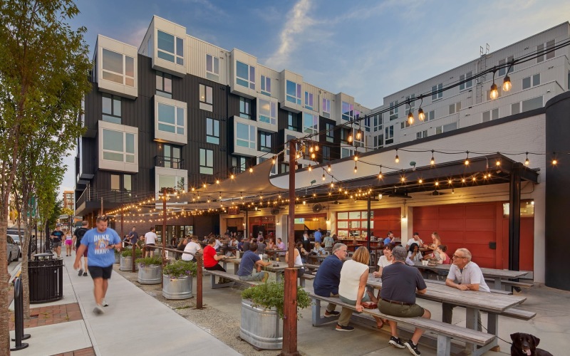 outside seating area